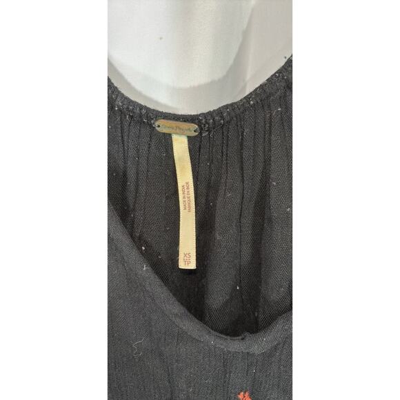 Free People Oxford Embroidered Shift Dress XS Boho Mini Casual Festival - Picture 4 of 5